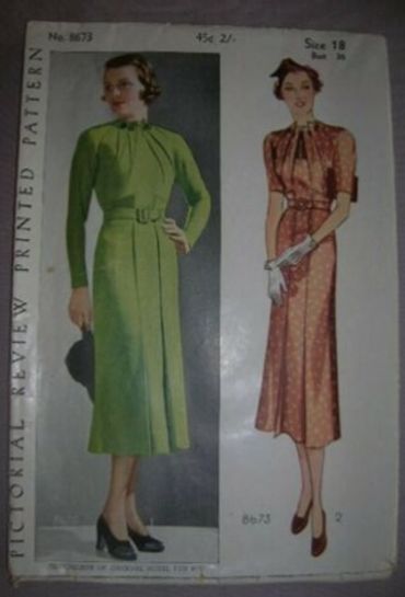 Pictorial Review #1672
1930s Dress size 18 Bust 36
Thin Man
Poirot
