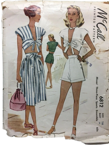 McCall 6812
1940s Vintage Sportswear Pattern