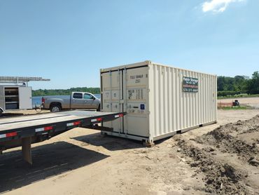 Delivered 20' Mobile Storage Unit to Construction Site