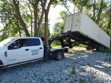 Delivering 2-20' Mobile Storage Units