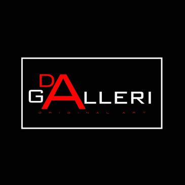 Logo for DA Galleri, an art gallery.