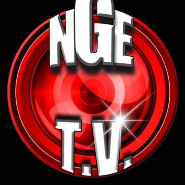 Red circular logo with NGE T.V. text.