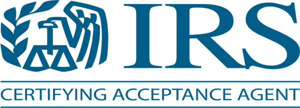 IRS logo with scales and eagle icon.