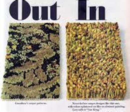 Comparison of camouflage patterns: outdoor versus indoor carpet design.