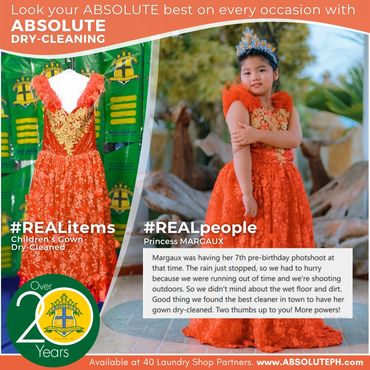 Children's Gown of Princess Margaux dry-cleaned