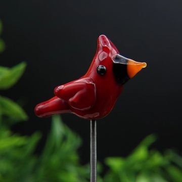 Plant Stake - Bird (Cardinal)