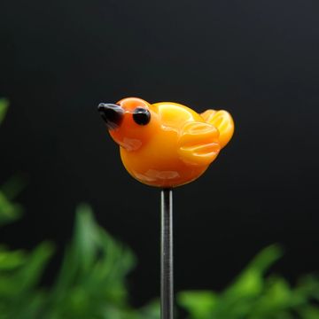 Plant Stake - Bird (dark yellow)