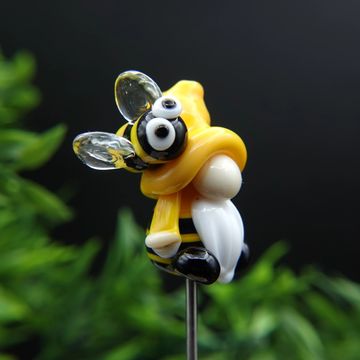 Plant Stake - Bumblebee Gnome