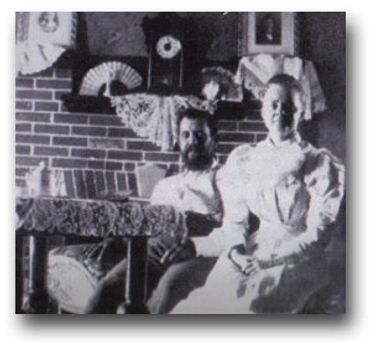 George and Kittie West at the ranch house.