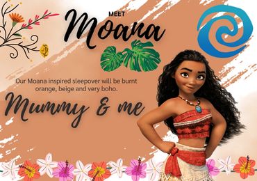 A Moana inspired sleepover party designed by Tantrums and Tiaras.