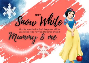 A Snow white inspired sleepover party designed by Tantrums and Tiaras.