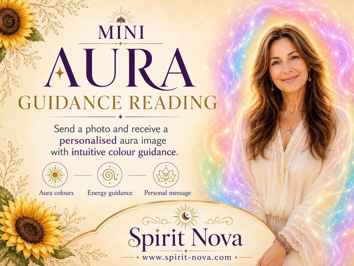 Mini aura guidance reading with personalised aura image and colour guidance.