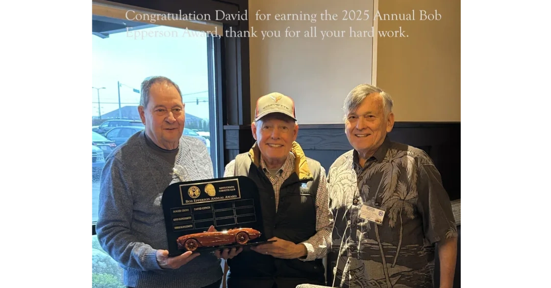 David Lynch is the outstanding member for 2025. He was awarded the Bob Epperson Award.