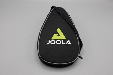 Black JOOLA sports bag with shoulder strap with a 3d violin in it