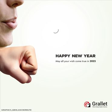 Human lips blowing air toward a clenched fist, symbolizing strength for the New Year 2025.