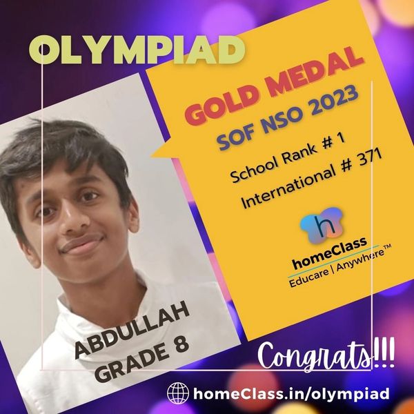 Olympiad gold medal winners of homeClass 2023 batch.