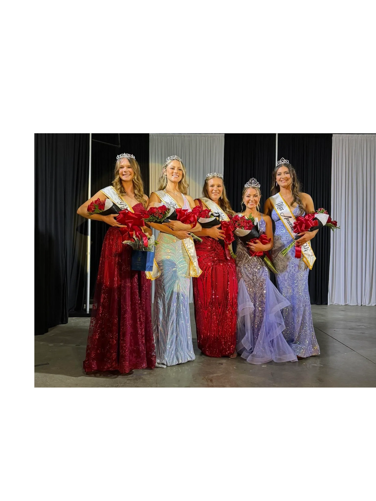2025 Miss Amador Taylor Tollett & her court 1st Runner Up, Chloe Page, 2nd Runner Up, Holly Burghard