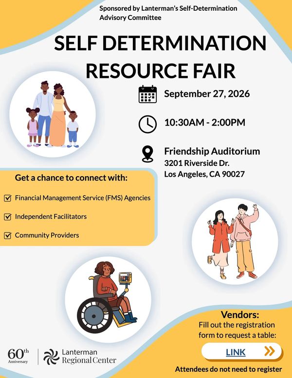 Flyer for Self Determination Resource Fair in Los Angeles, September 27, 2026.