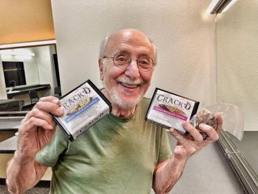 Peter Yarrow of Peter, Paul and Mary enjoying his Crack'd Toffee.
