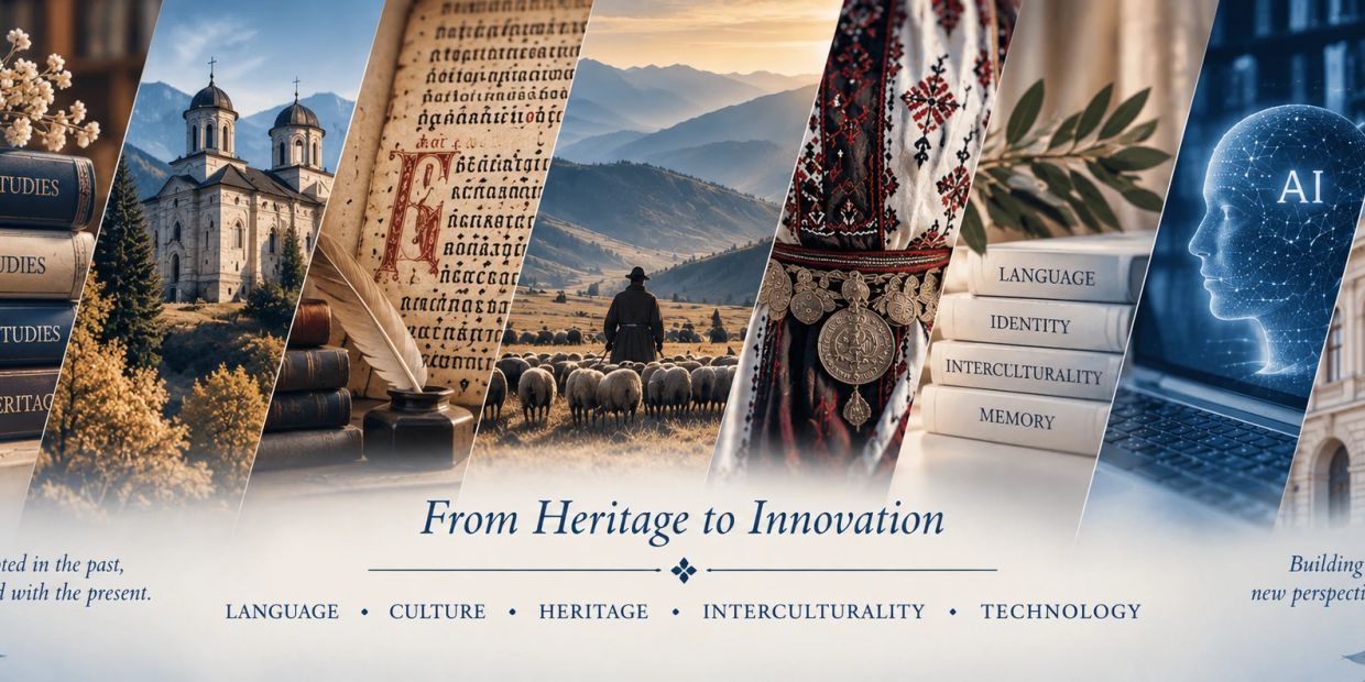 Collage representing heritage, culture, and innovation.