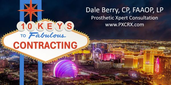 Las Vegas cityscape with a contracting business sign.