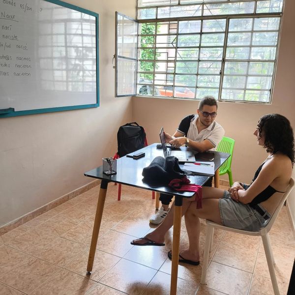 Students participating in cultural immersion activity organized by the language school