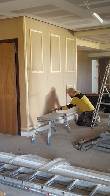 Hornby Park's walls being created