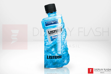 Display Flash Totem Elíptico Automático de Papelão para PDV - Listerine