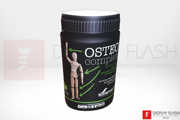 Display Flash Totem Elíptico Shape Automático de Papelão para PDV - Gigantografia