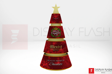 Flash TREE - Display Árvore de Natal Automático de papelão para PDV