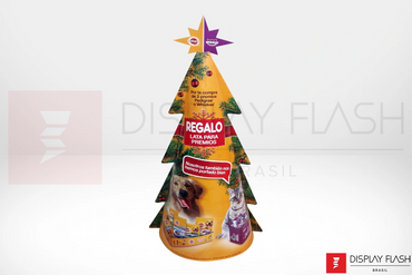 Display Flash Automático de papelão para PDV - Árvore