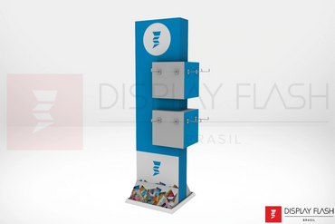 Display de chão Expositor Automático de Papelão para PDV - Flash FGS Cubo