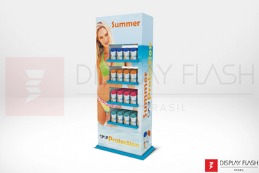 Display de chão Expositor Automático de Papelão para PDV - Flash FGS Large