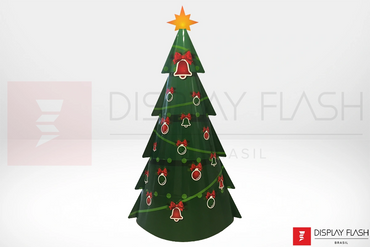 Flash TREE - Display Árvore de Natal Automático de papelão para PDV