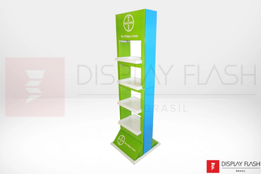 Display de chão Expositor Automático de Papelão para PDV - Flash FGS Retangular Bayer