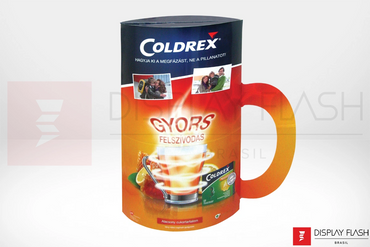 Display de chão Expositor Automático de Papelão para PDV - Flash Table Coldrex
