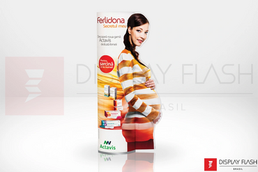 Display Flash Totem Elíptico Automático de Papelão para PDV