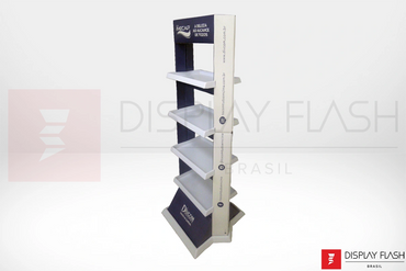 Display de chão Expositor Automático de Papelão para PDV - Flash FGS Hexagonal