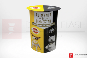 Display de chão Expositor Automático de Papelão para PDV - Flash Table Pedigree