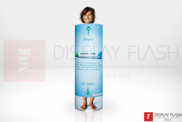 Display Flash Totem Elíptico Automático de Papelão para PDV