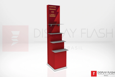 Display de chão Expositor com Prateleira Automático de Papelão para PDV - Flash Expo FFS