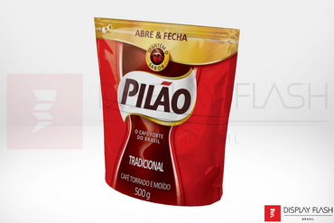 Display Flash Totem Elíptico Shape Automático de Papelão para PDV - Gigantografia - Pilão