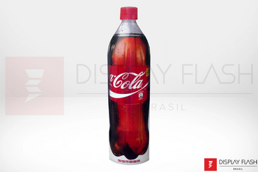 Display Flash Totem Elíptico Shape Automático de Papelão para PDV - Gigantografia - Coca-Cola