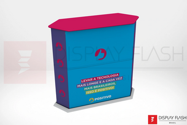 Display de chão Expositor Automático de Papelão para PDV - Flash Table Positivo