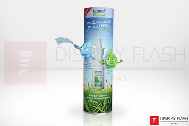 Display Flash Totem Elíptico Automático de Papelão para PDV