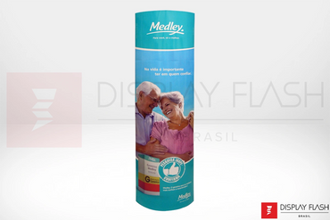 Display Flash Totem Elíptico Automático de Papelão para PDV - Medley