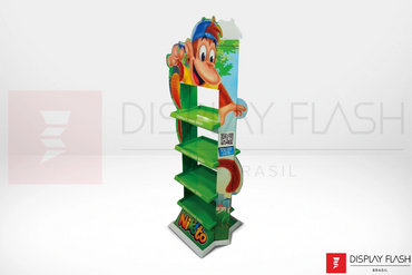 Display de chão Expositor Automático de Papelão para PDV - Flash FGS Hexagonal