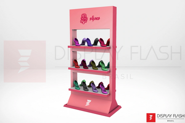 Display de chão Expositor com Prateleira Automático de Papelão para PDV - Flash FGS Large