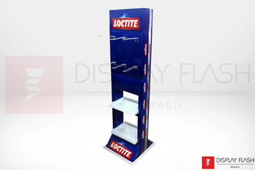 Display de chão Expositor Automático de Papelão para PDV - Flash FGS Retangular Loctite