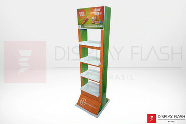 Display de chão Expositor Automático de Papelão para PDV - Flash FGS Retangular Redoxon